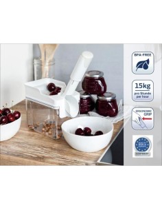 Dénoyauteur cerises - LEIFHEIT - Cherrymat - 37211 - Séparation propre - Facile - Rapide - Jusqu'a 15 kg - Blanc 2