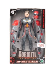 Figurine articulée - GORMITI - Scion avec armure Modele Feu - 27 cm - a partir de 4 ans - GRV034