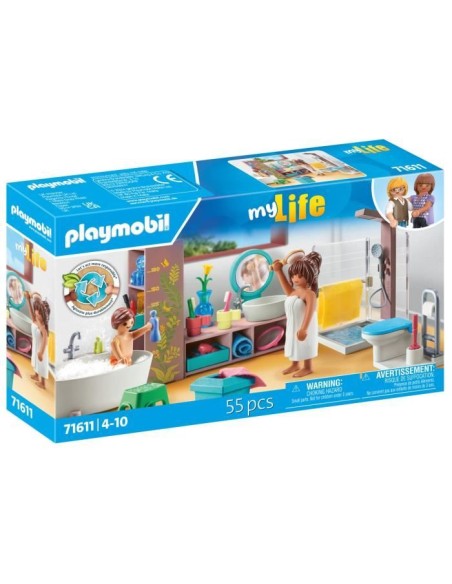 PLAYMOBIL - 71611 - Salle de bains baignoire – PLAYMOBIL (Figurine Miniature - Personnage Miniature) | STORE PRO SHOP 