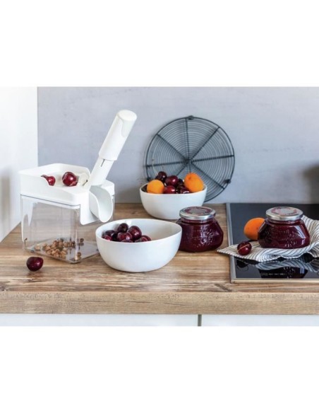 Dénoyauteur cerises - LEIFHEIT - Cherrymat - 37211 - Séparation propre - Facile - Rapide - Jusqu'a 15 kg - Blanc – LEIFHEIT (Evideur - Denoyauteur) | STORE PRO SHOP 