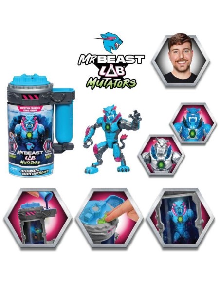 Figurine Mutators Panthere iconique chambre de mutation - MR Beast LAB - Réalise une expérience pour créér ta créature – MOOSE TOYS (Figurine Miniature - Personnage Miniature) | STORE PRO SHOP 