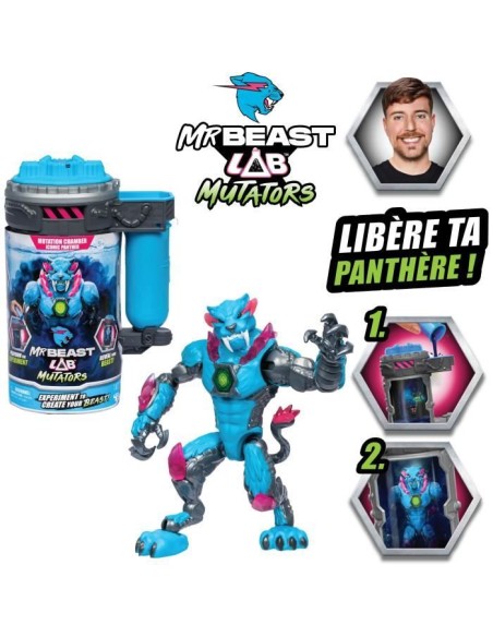 Figurine Mutators Panthere iconique chambre de mutation - MR Beast LAB - Réalise une expérience pour créér ta créature – MOOSE TOYS (Figurine Miniature - Personnage Miniature) | STORE PRO SHOP 