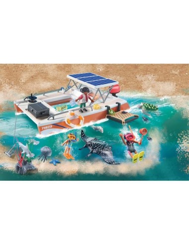 PLAYMOBIL - 71623 - Bateau de surveillance – PLAYMOBIL (Figurine Miniature - Personnage Miniature) | STORE PRO SHOP 