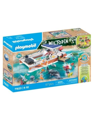 PLAYMOBIL - 71623 - Bateau de surveillance – PLAYMOBIL (Figurine Miniature - Personnage Miniature) | STORE PRO SHOP 