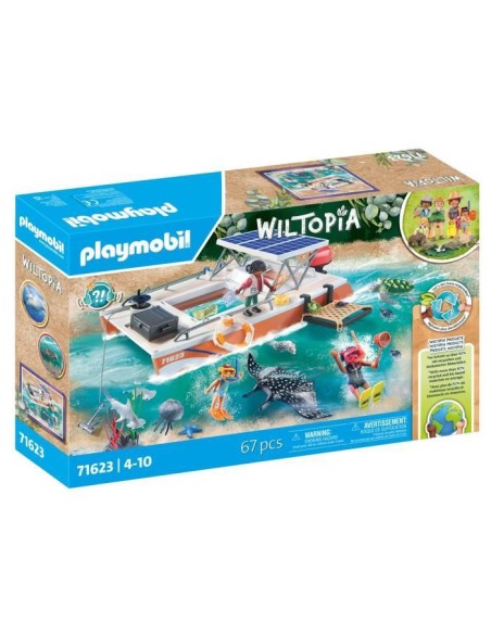 PLAYMOBIL - 71623 - Bateau de surveillance – PLAYMOBIL (Figurine Miniature - Personnage Miniature) | STORE PRO SHOP 