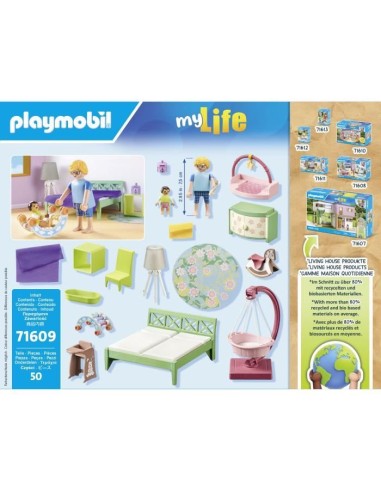 PLAYMOBIL - 71609 - Chambre de parents – PLAYMOBIL (Figurine Miniature - Personnage Miniature) | STORE PRO SHOP 