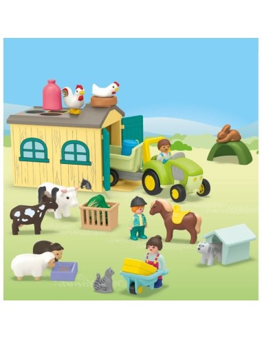 PLAYMOBIL Junior 71656 Ferme tracteur et animaux, personnages, Pour bébé et enfant, Des 18 mois – PLAYMOBIL (Figurine Miniature - Personnage Miniature) | STORE PRO SHOP 