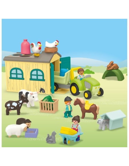 PLAYMOBIL Junior 71656 Ferme tracteur et animaux, personnages, Pour bébé et enfant, Des 18 mois – PLAYMOBIL (Figurine Miniature - Personnage Miniature) | STORE PRO SHOP 