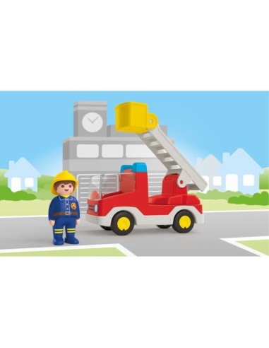 PLAYMOBIL Junior 71683 Camion de pompier, Des 12 mois – PLAYMOBIL (Figurine Miniature - Personnage Miniature) | STORE PRO SHOP 