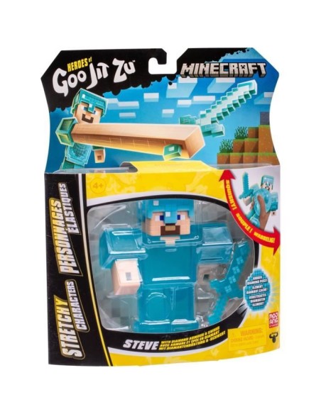 Figurine extensible - GOO JIT ZU - Minecraft Steeve - 11 cm - Texture élastique - Extensible 3x – HEROES OF GOO JIT ZU (Figurine Miniature - Personnage Miniature) | STORE PRO SHOP 