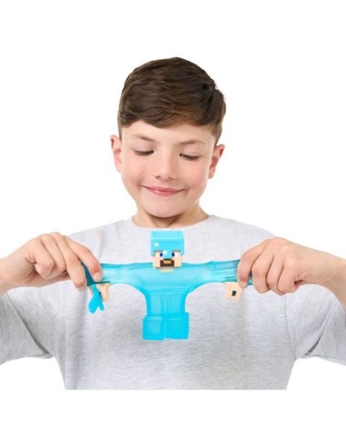 Figurine extensible - GOO JIT ZU - Minecraft Steeve - 11 cm - Texture élastique - Extensible 3x – HEROES OF GOO JIT ZU (Figurine Miniature - Personnage Miniature) | STORE PRO SHOP 
