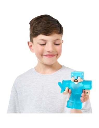 Figurine extensible - GOO JIT ZU - Minecraft Steeve - 11 cm - Texture élastique - Extensible 3x – HEROES OF GOO JIT ZU (Figurine Miniature - Personnage Miniature) | STORE PRO SHOP 