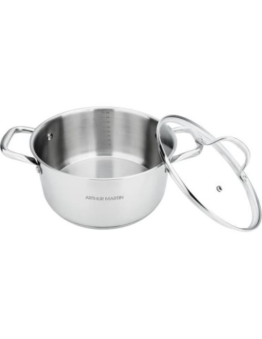 AM3549 Arthur Martin Marmite 24 cm avec couvercle  Acier Inoxydable  Tous feux dont induction – ARTHUR MARTIN (Faitout - Marmite) | STORE PRO SHOP 
