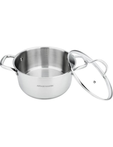 AM3549 Arthur Martin Marmite 24 cm avec couvercle  Acier Inoxydable  Tous feux dont induction – ARTHUR MARTIN (Faitout - Marmite) | STORE PRO SHOP 