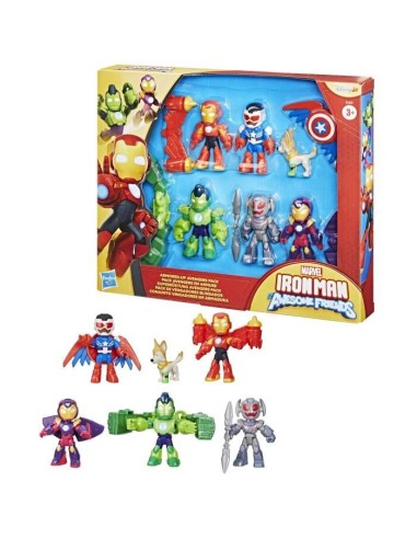 Pack de figurines Avengers en armure, Marvel Iron Man and his Awesome Friends – HASBRO () | STORE PRO SHOP 