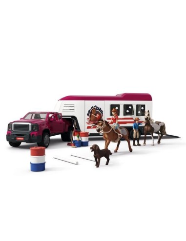 Figurine Pick-up et sa grande remorque équestre, Schleich 42705 Gamme Horse Club – SCHLEICH (Figurine Miniature - Personnage Miniature) | STORE PRO SHOP 