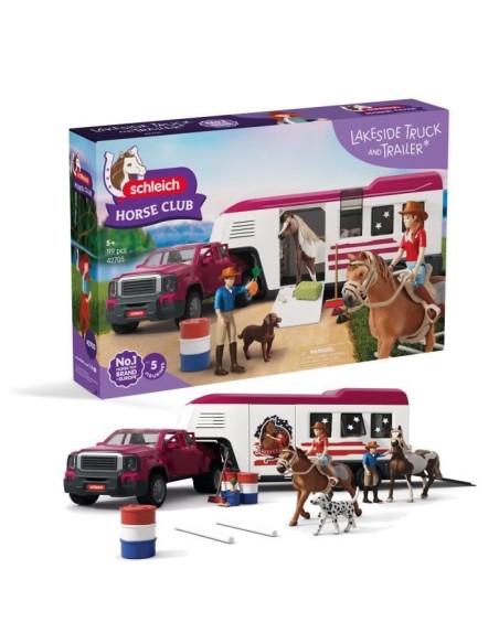 Figurine Pick-up et sa grande remorque équestre, Schleich 42705 Gamme Horse Club – SCHLEICH (Figurine Miniature - Personnage Miniature) | STORE PRO SHOP 