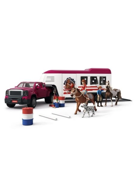 Figurine Pick-up et sa grande remorque équestre, Schleich 42705 Gamme Horse Club – SCHLEICH (Figurine Miniature - Personnage Miniature) | STORE PRO SHOP 