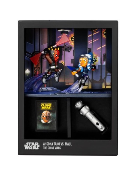 Figurine - FANDROP x STAR WARS - Darth Maul vs Ahsoka - Vitrine avec scene culte  mini affiche - 18 cm – FANDROP (Figurine Miniature - Personnage Miniature) | STORE PRO SHOP 