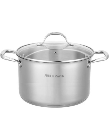AM0073 Arthur Martin Marmite 32 cm avec couvercle  Acier Inoxydable  Tous feux dont induction – ARTHUR MARTIN (Faitout - Marmite) | STORE PRO SHOP 
