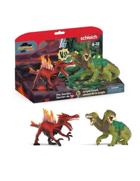 Figurine Saurien de feu vs Lézard de la jungle, Schleich 70834 Gamme Eldrador Creatures – SCHLEICH (Figurine Miniature - Personnage Miniature) | STORE PRO SHOP 