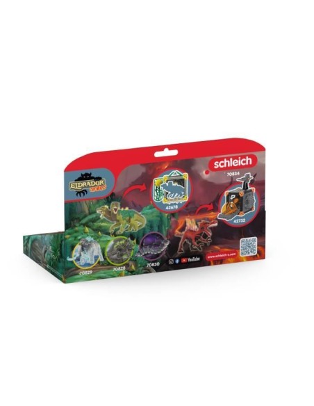Figurine Saurien de feu vs Lézard de la jungle, Schleich 70834 Gamme Eldrador Creatures – SCHLEICH (Figurine Miniature - Personnage Miniature) | STORE PRO SHOP 