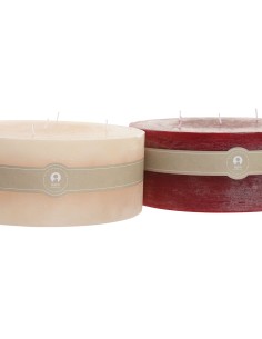 Bougie Home ESPRIT Rouge Crème Noël 25 x 25 x 10 cm (2 Unités) 2