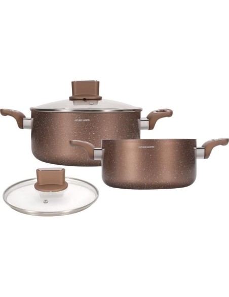 Set de marmites - ARTHUR MARTIN - AM9820 - 20-24 cm avec couvercle en verre - Aluminium - Tous feux dont induction – ARTHUR MARTIN (Faitout - Marmite) | STORE PRO SHOP 