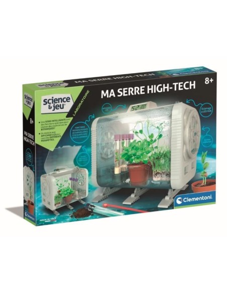 CLEMENTONI - Ma serre high-tech - 3 maniere de faire pousser - Capteurs pour contrôler la luminosité, la température et l'humi – CLEMENTONI (Jardinage - Brouette) | STORE PRO SHOP 