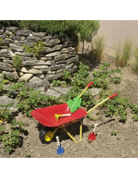 Brouette en métal - KLEIN - 7669 - Avec 3 outils et 1 paire de gants - Des 3 ans – KLEIN (Jardinage - Brouette) | STORE PRO SHOP 