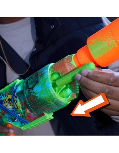 Nerf Zombie Driller, Blaster a fléchettes, cylindre rotatif, Des 8 ans – NERF (Jeu D'adresse) | STORE PRO SHOP 