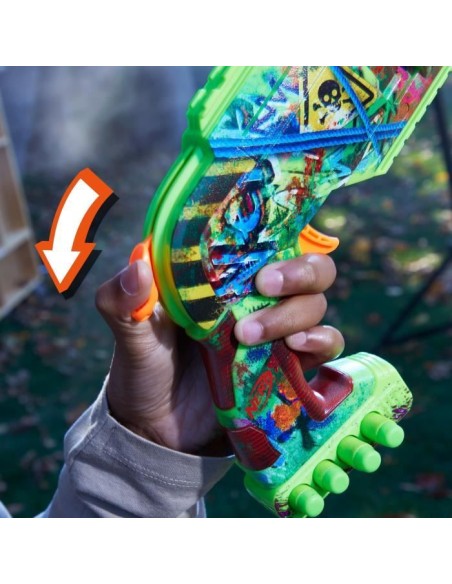 Nerf Zombie Driller, Blaster a fléchettes, cylindre rotatif, Des 8 ans – NERF (Jeu D'adresse) | STORE PRO SHOP 