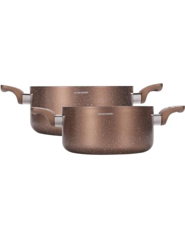 Set de marmites - ARTHUR MARTIN - AM9820 - 20-24 cm avec couvercle en verre - Aluminium - Tous feux dont induction – ARTHUR MARTIN (Faitout - Marmite) | STORE PRO SHOP 