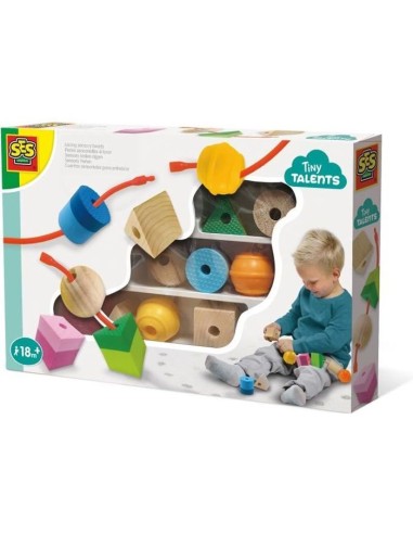 SES CREATIVE - 13102 - Perles sensorielles a lacer – SES CREATIVE (Jeu D'apprentissage) | STORE PRO SHOP 