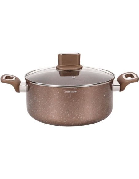 Marmite - ARTHUR MARTIN - AM5531 - 28 cm avec couvercle en verre - Aluminium - Tous feux dont induction – ARTHUR MARTIN (Faitout - Marmite) | STORE PRO SHOP 