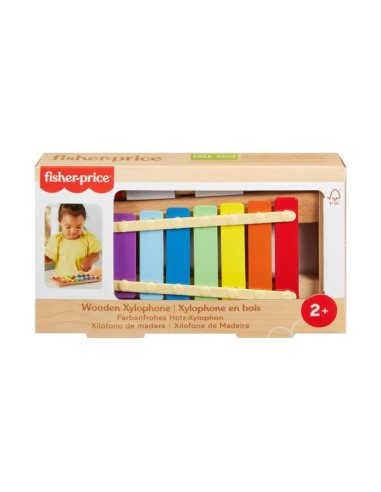 Fisher-Price-Xylophone en bois, instrument de musique avec 2 pieces HXV13 – FISHER PRICE () | STORE PRO SHOP 