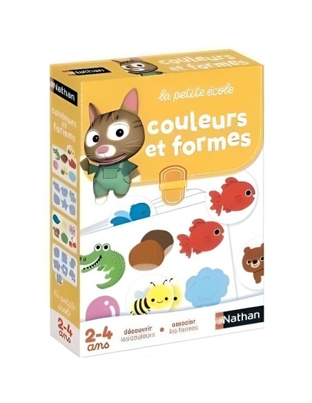 Jeu d'association NATHAN La Petite Ecole - Couleurs et Formes - Pour enfants de 2 ans et plus – NATHAN (Jeu D'apprentissage) | STORE PRO SHOP 