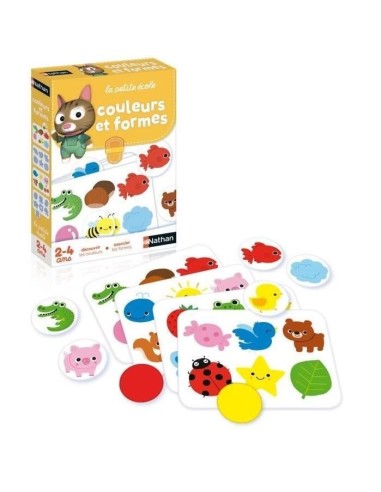 Jeu d'association NATHAN La Petite Ecole - Couleurs et Formes - Pour enfants de 2 ans et plus – NATHAN (Jeu D'apprentissage) | STORE PRO SHOP 