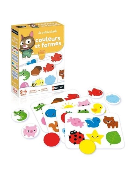 Jeu d'association NATHAN La Petite Ecole - Couleurs et Formes - Pour enfants de 2 ans et plus – NATHAN (Jeu D'apprentissage) | STORE PRO SHOP 