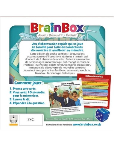BrainBox Pocket : Personnages Historiques – BRAINBOX (Jeu D'apprentissage) | STORE PRO SHOP 