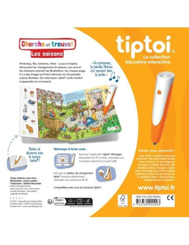 Ravensburger-tiptoi-Livre interactif-Cherche et trouve Les saisons-Jeu éducatif électronique,sans écran-A partir de 2 ans-1309 – RAVENSBURGER (Jeu D'apprentissage) | STORE PRO SHOP 