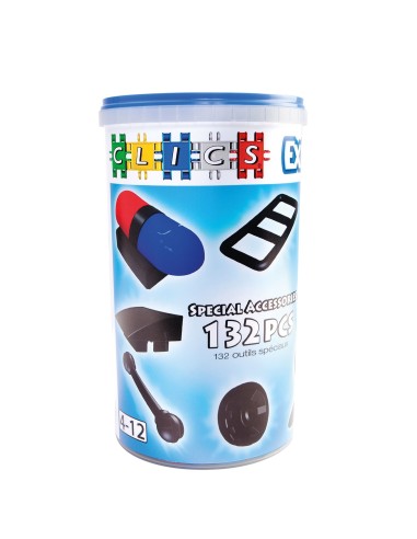 Clics Tube with accessories, 132dlg. – CLICS (Jeu D'assemblage - Jeu De Construction - Jeu De Manipu) | STORE PRO SHOP 