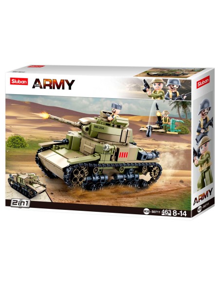 Sluban WWII - Italian Tank 2in1 – SLUBAN (Jeu D'assemblage - Jeu De Construction - Jeu De Manipu) | STORE PRO SHOP 