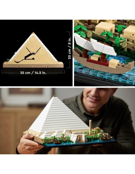 LEGO 21058 Architecture La Grande Pyramide de Gizeh, Loisir Créatif Maquette a Construire, Monument du Monde et Décoration – LEGO (Jeu D'assemblage - Jeu De Construction - Jeu De Manipu) | STORE PRO SHOP 