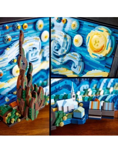 LEGO Ideas 21333 Vincent Van Gogh - La Nuit Étoilée, Reproduction de Tableau sur Toile – LEGO (Jeu D'assemblage - Jeu De Construction - Jeu De Manipu) | STORE PRO SHOP 
