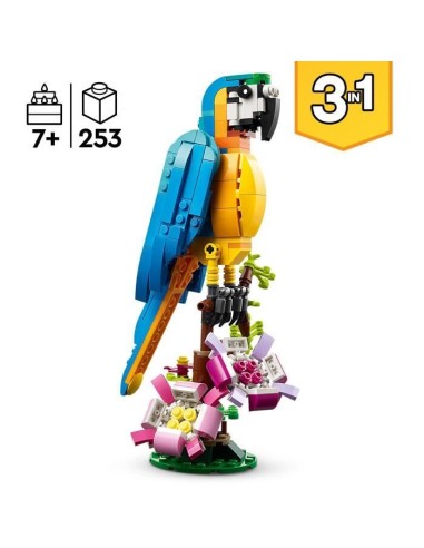 LEGO Creator 3-en-1 31136 Le Perroquet Exotique, Figurines Animaux de la Jungle, avec Grenouille et Poisson – LEGO (Jeu D'assemblage - Jeu De Construction - Jeu De Manipu) | STORE PRO SHOP 