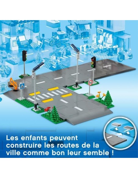 LEGO City 60304 Intersection a assembler, Jeu construction ville avec panneaux et routes a imbriquer pour garçon ou fille – LEGO (Jeu D'assemblage - Jeu De Construction - Jeu De Manipu) | STORE PRO SHOP 