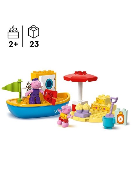 LEGO DUPLO 10432 Le Voyage en Bateau de Peppa Pig - Set de Jeu de Bain pour Tout-petits – LEGO (Jeu D'assemblage - Jeu De Construction - Jeu De Manipu) | STORE PRO SHOP 