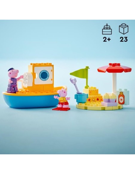 LEGO DUPLO 10432 Le Voyage en Bateau de Peppa Pig - Set de Jeu de Bain pour Tout-petits – LEGO (Jeu D'assemblage - Jeu De Construction - Jeu De Manipu) | STORE PRO SHOP 