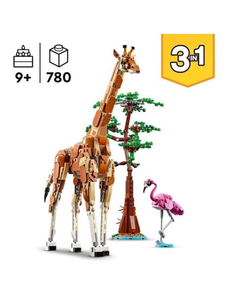 LEGO 31150 Creator 3en1 Les Animaux Sauvages du Safari, Jouet avec Figurines d'Animaux, Girafe, Gazelles et Lion – LEGO (Jeu D'assemblage - Jeu De Construction - Jeu De Manipu) | STORE PRO SHOP 